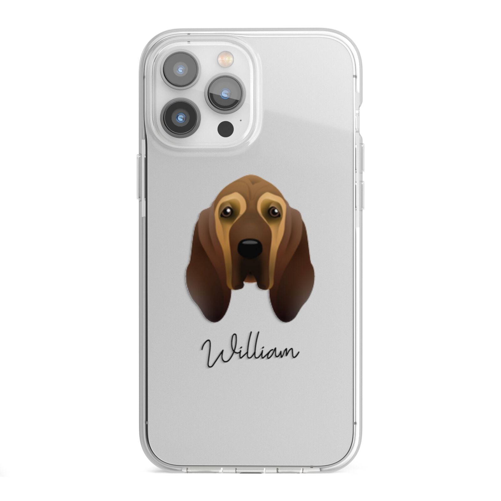 Bloodhound Personalised iPhone 13 Pro Max TPU Impact Case with White Edges