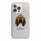 Bloodhound Personalised iPhone 13 Pro TPU Impact Case with Pink Edges
