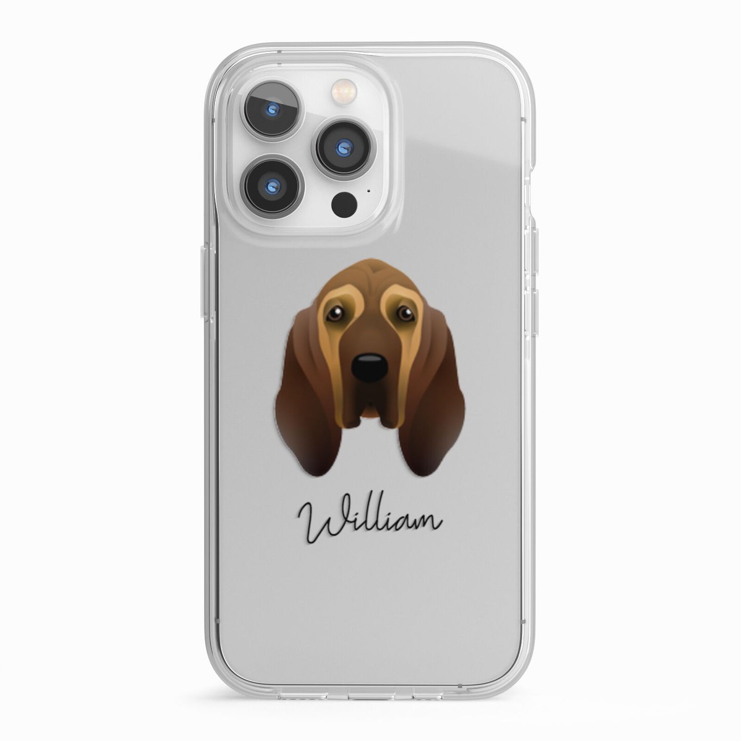 Bloodhound Personalised iPhone 13 Pro TPU Impact Case with White Edges