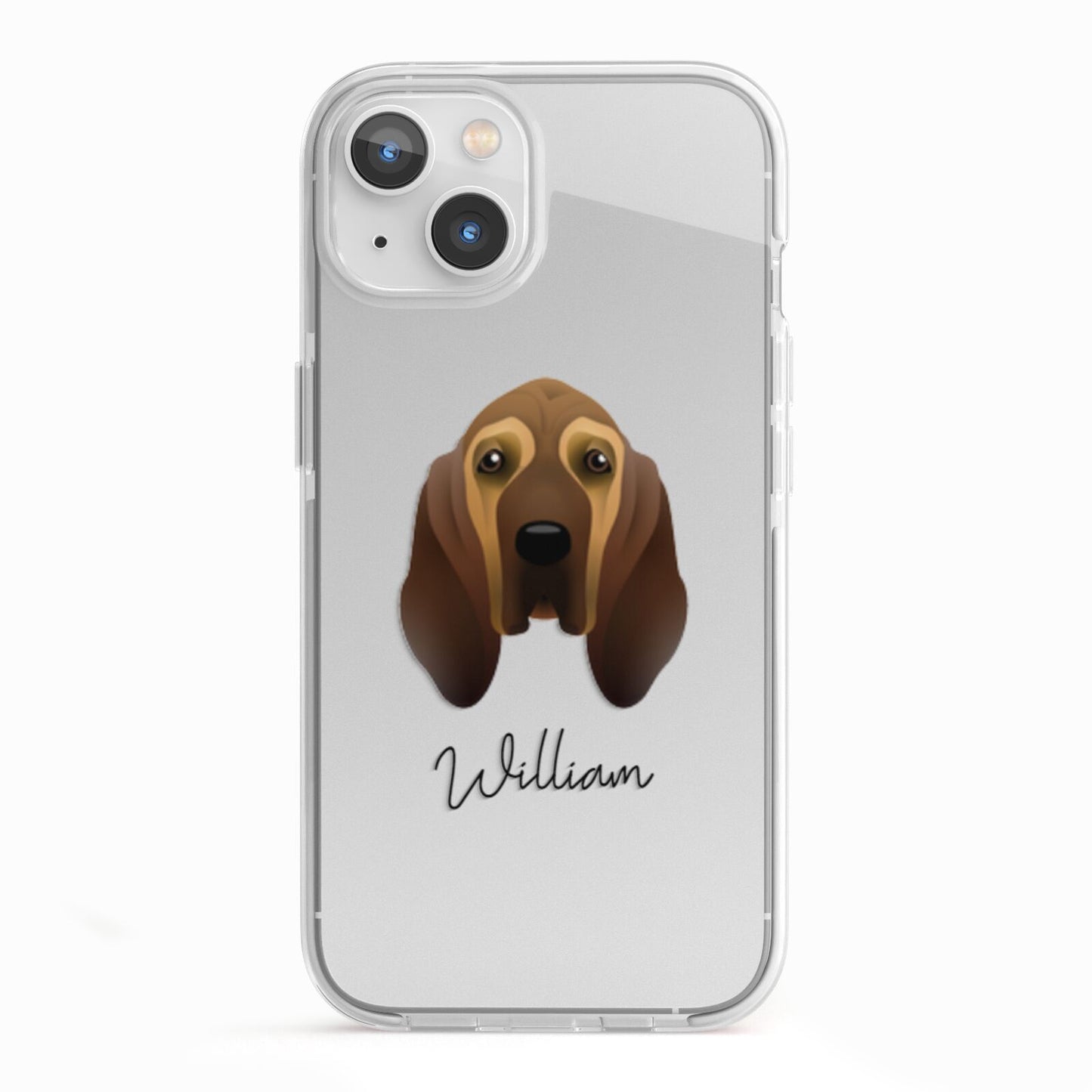 Bloodhound Personalised iPhone 13 TPU Impact Case with White Edges