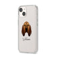 Bloodhound Personalised iPhone 14 Clear Tough Case Starlight Angled Image