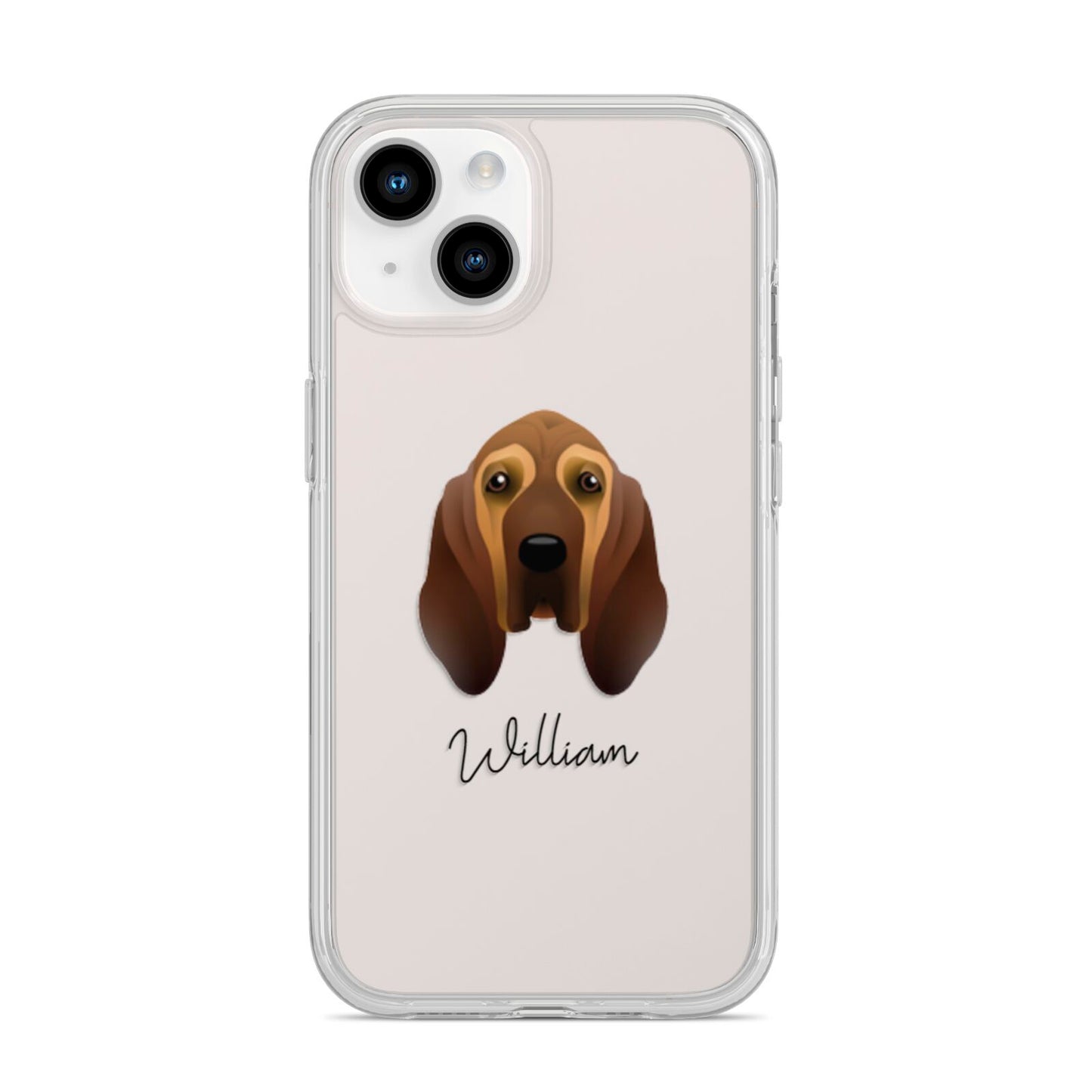 Bloodhound Personalised iPhone 14 Clear Tough Case Starlight