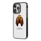 Bloodhound Personalised iPhone 14 Pro Max Black Impact Case Side Angle on Silver phone