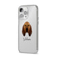 Bloodhound Personalised iPhone 14 Pro Max Clear Tough Case Silver Angled Image