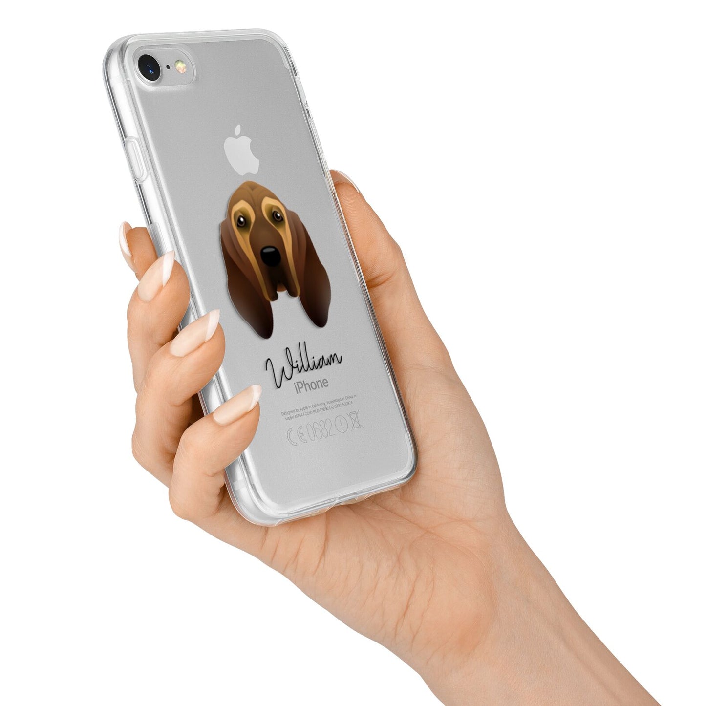 Bloodhound Personalised iPhone 7 Bumper Case on Silver iPhone Alternative Image