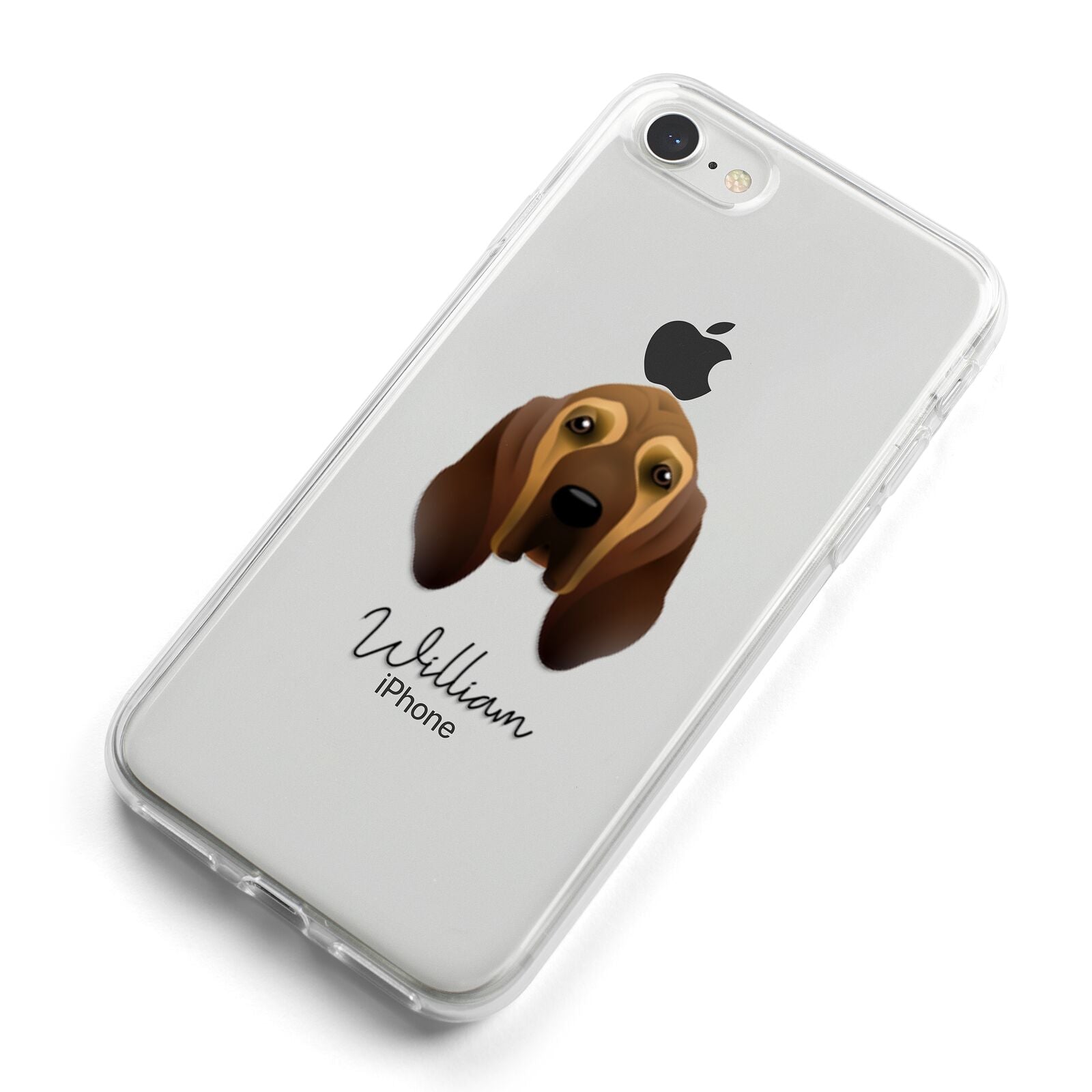Bloodhound Personalised iPhone 8 Bumper Case on Silver iPhone Alternative Image