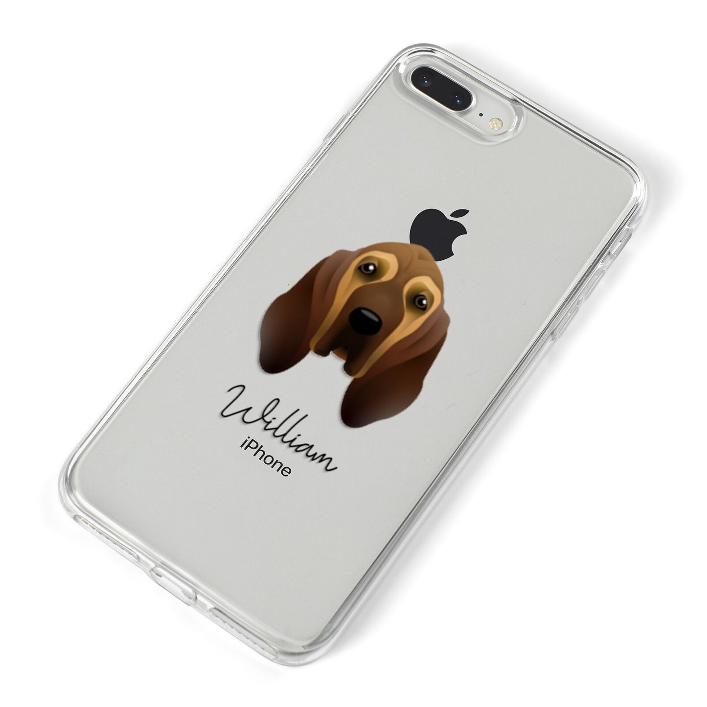 Bloodhound Personalised iPhone 8 Plus Bumper Case on Silver iPhone Alternative Image