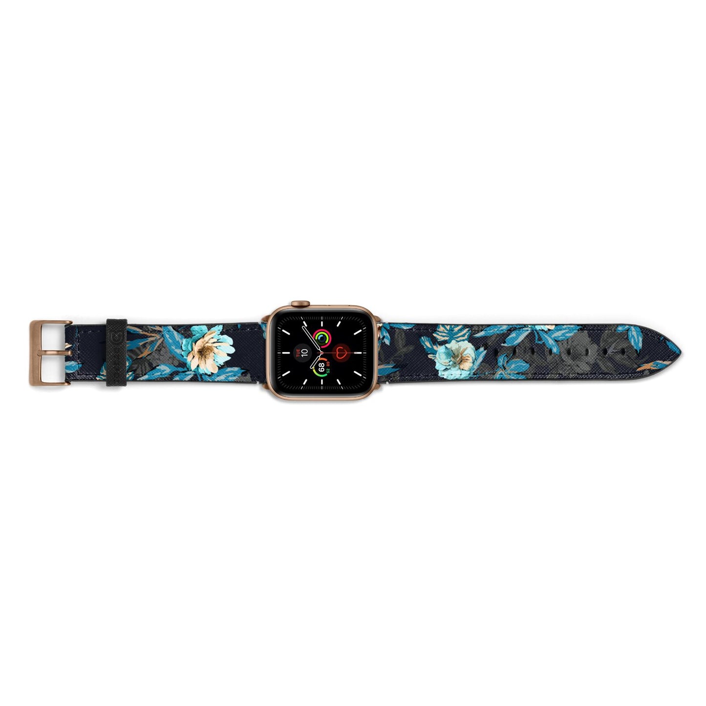 Blossom Flowers Apple Watch Strap Landscape Image Gold Hardware