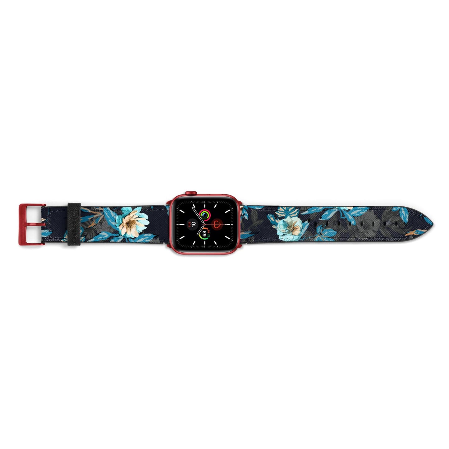 Blossom Flowers Apple Watch Strap Landscape Image Red Hardware