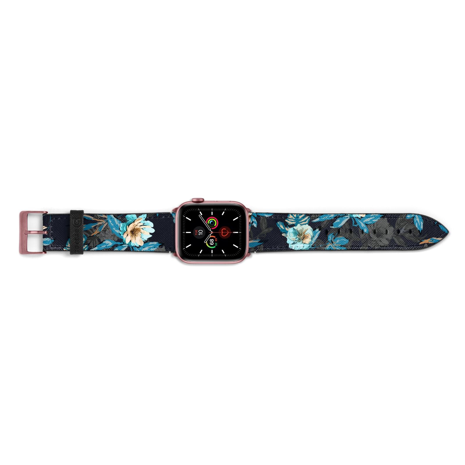 Blossom Flowers Apple Watch Strap Landscape Image Rose Gold Hardware