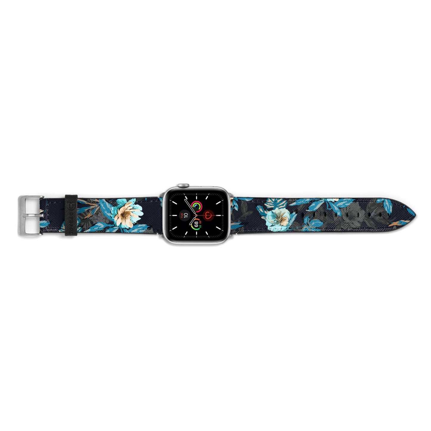 Blossom Flowers Apple Watch Strap Landscape Image Silver Hardware