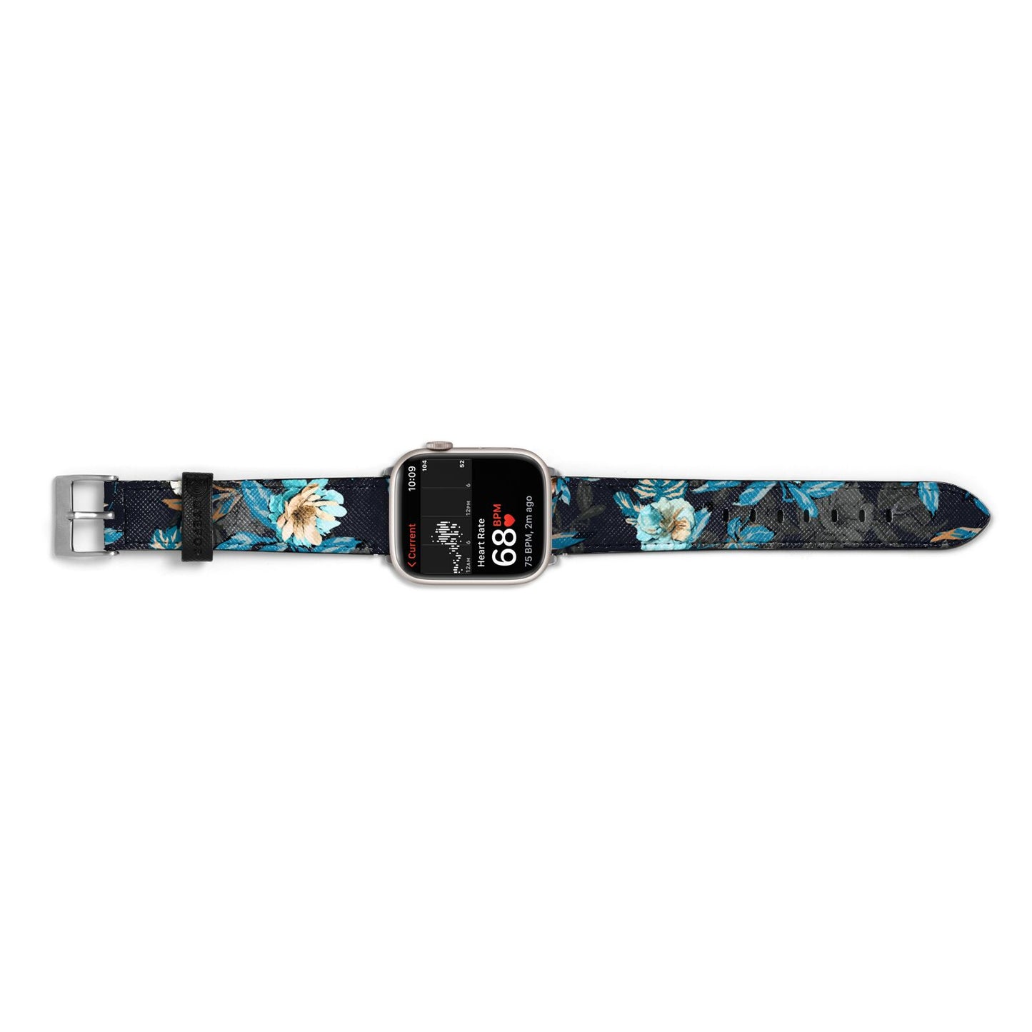 Blossom Flowers Apple Watch Strap Size 38mm Landscape Image Silver Hardware