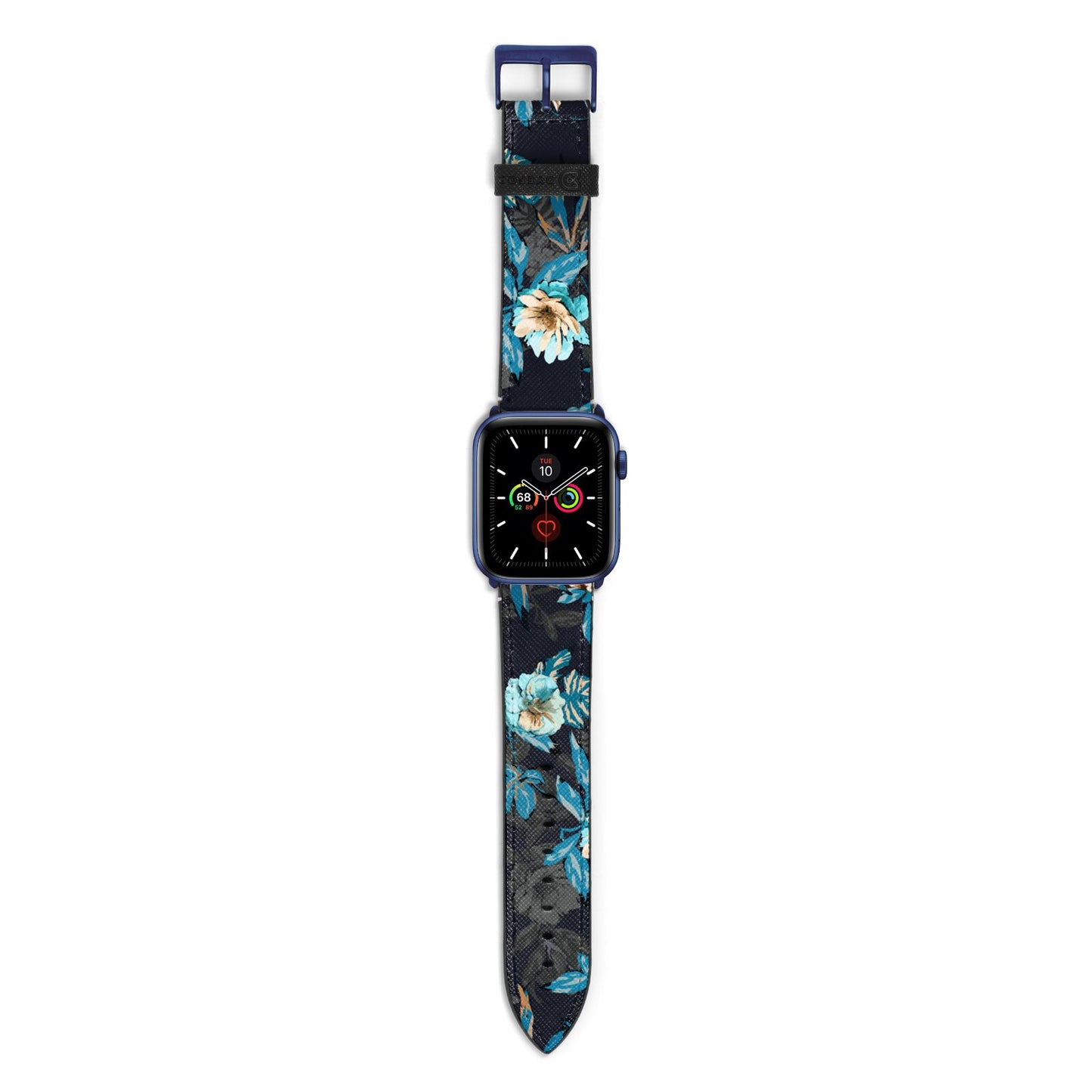 Blossom Flowers Apple Watch Strap with Blue Hardware