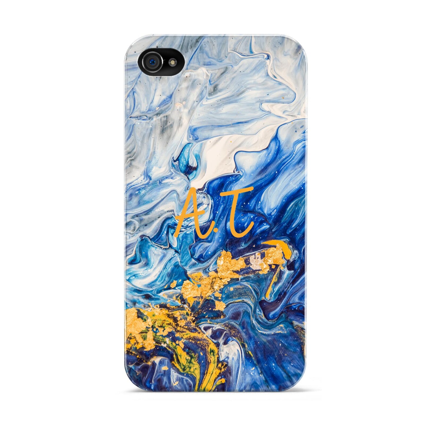 Blue And Gold Marble Apple iPhone 4s Case