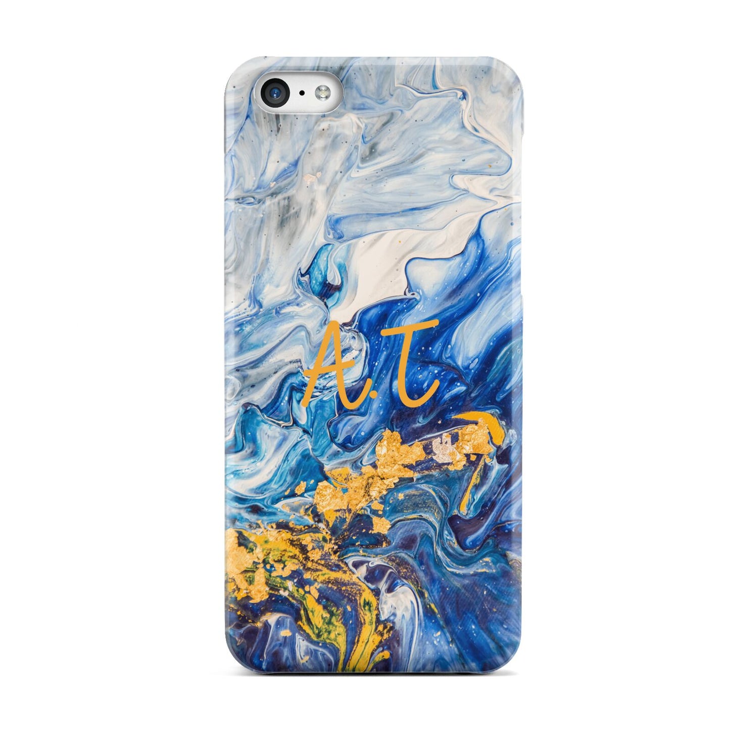 Blue And Gold Marble Apple iPhone 5c Case