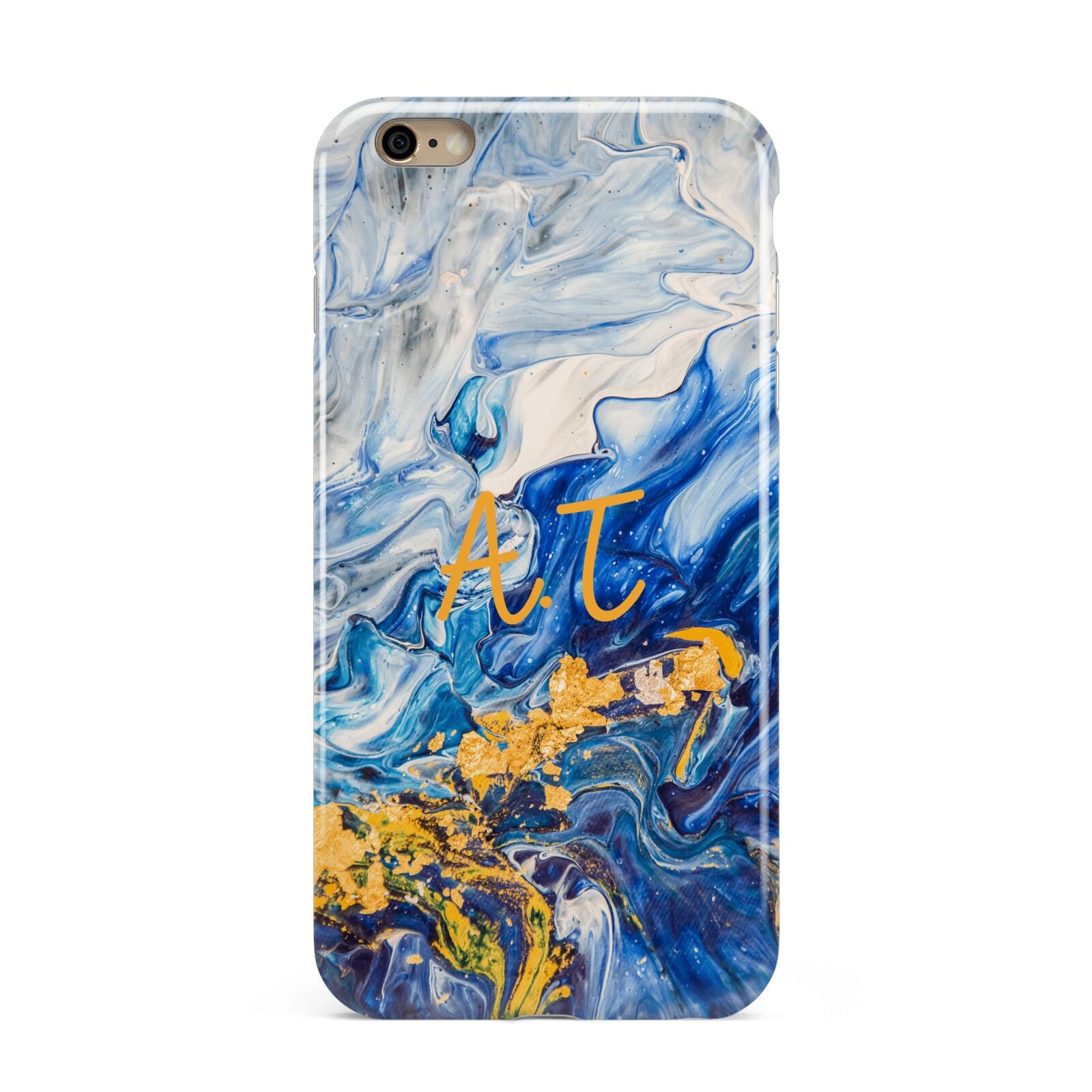 Blue And Gold Marble Apple iPhone 6 Plus 3D Tough Case