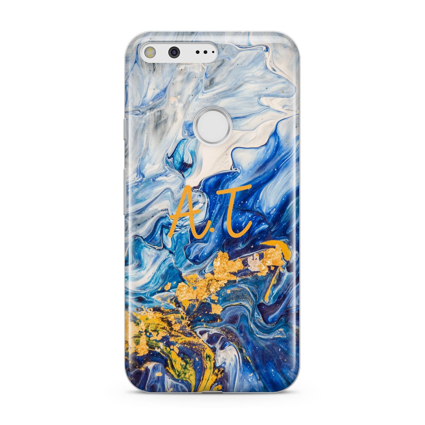 Blue And Gold Marble Google Pixel Case