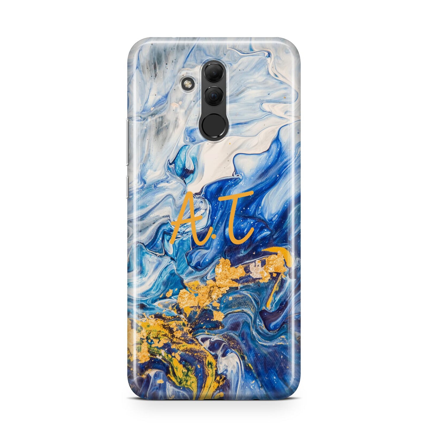 Blue And Gold Marble Huawei Mate 20 Lite