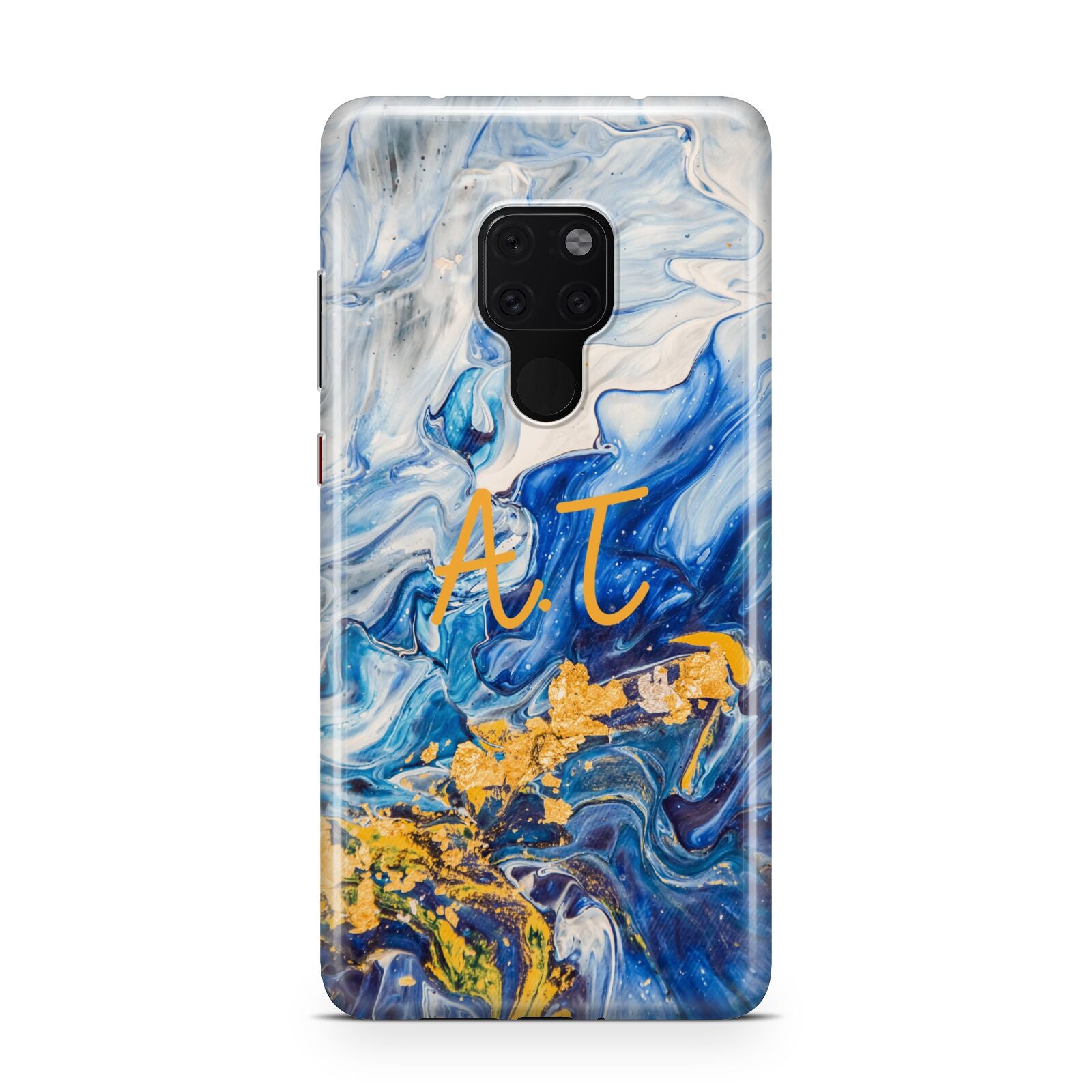 Blue And Gold Marble Huawei Mate 20 Phone Case