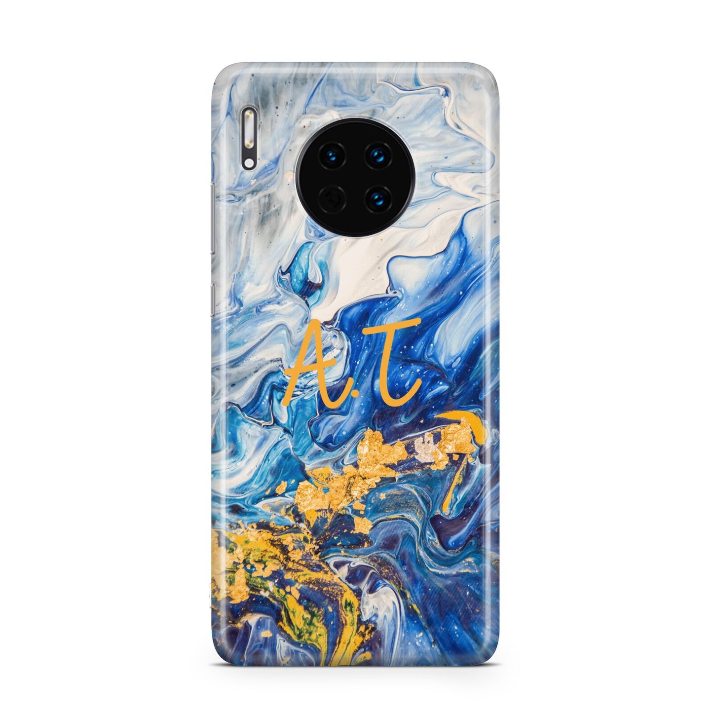 Blue And Gold Marble Huawei Mate 30