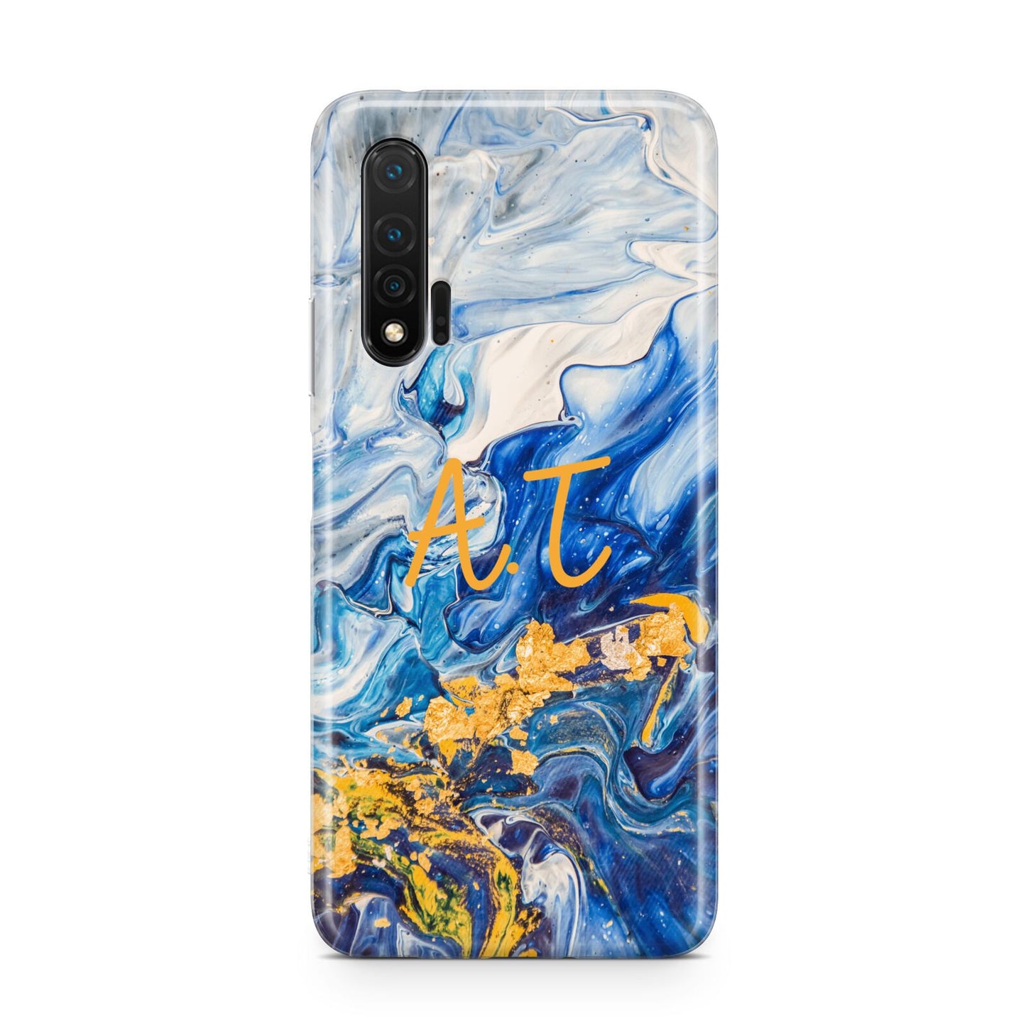 Blue And Gold Marble Huawei Nova 6 Phone Case