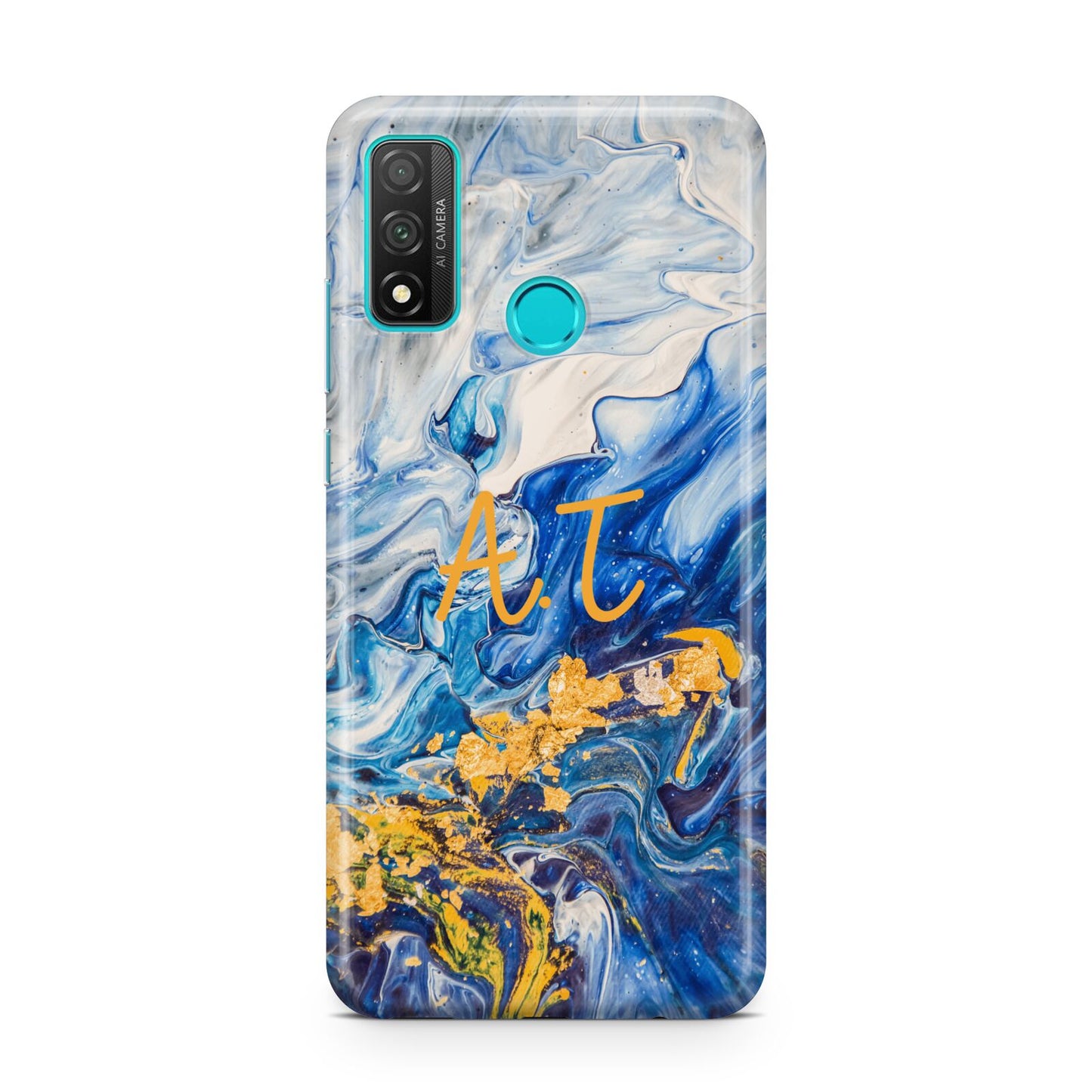 Blue And Gold Marble Huawei P Smart 2020