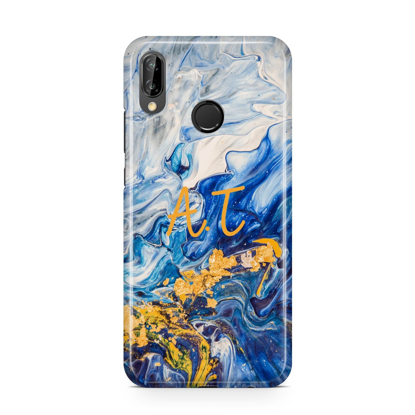 Blue And Gold Marble Huawei P20 Lite Phone Case