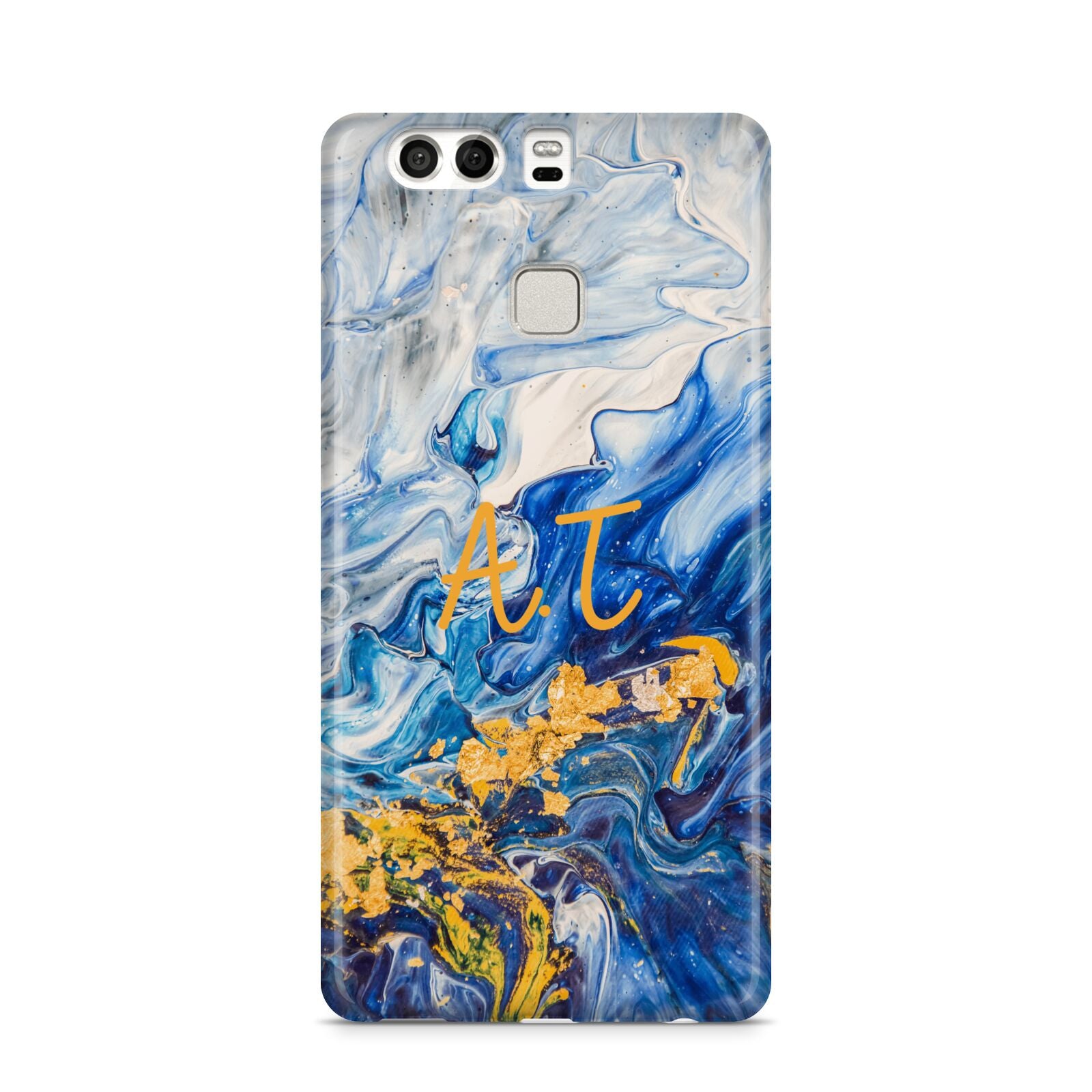 Blue And Gold Marble Huawei P9 Case