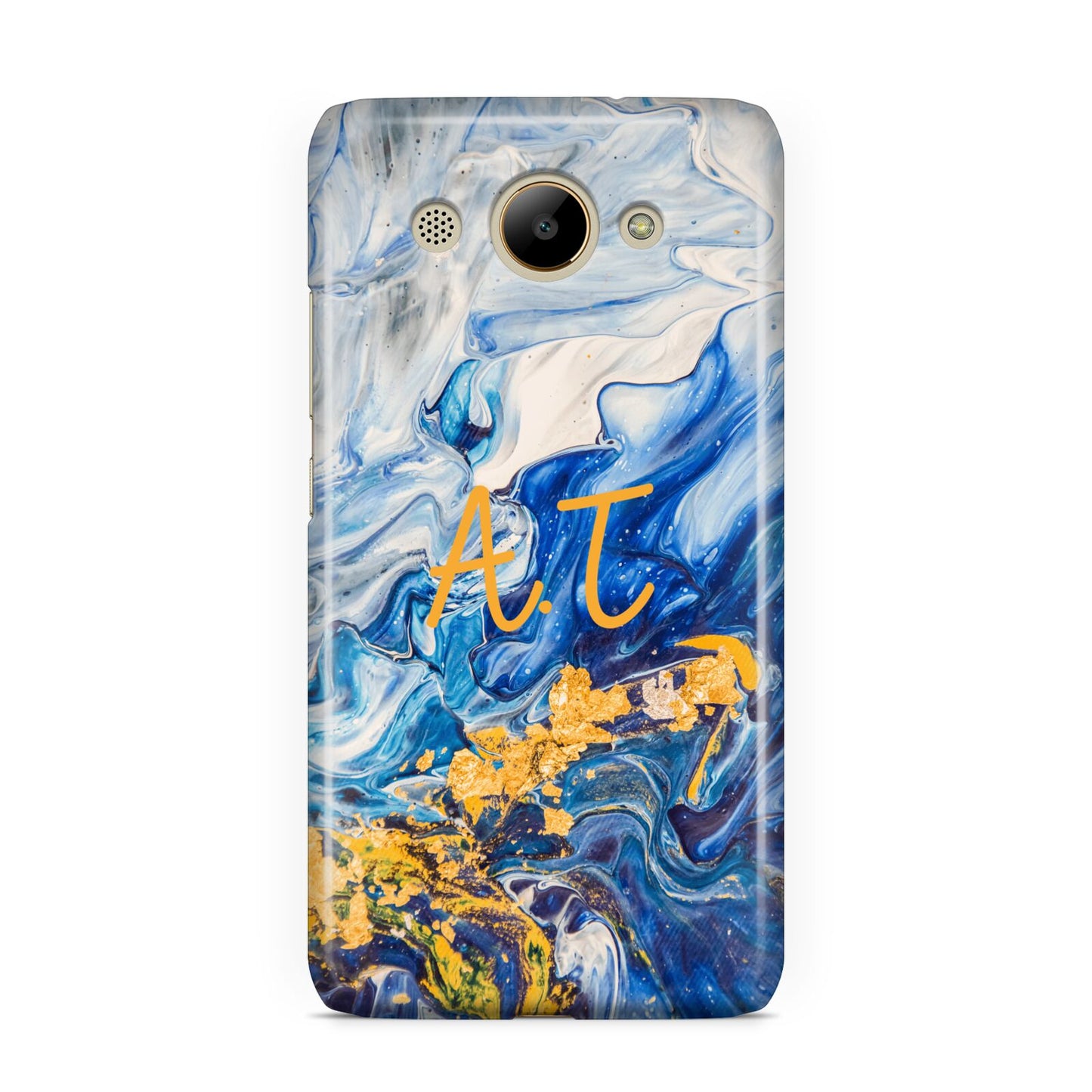 Blue And Gold Marble Huawei Y3 2017