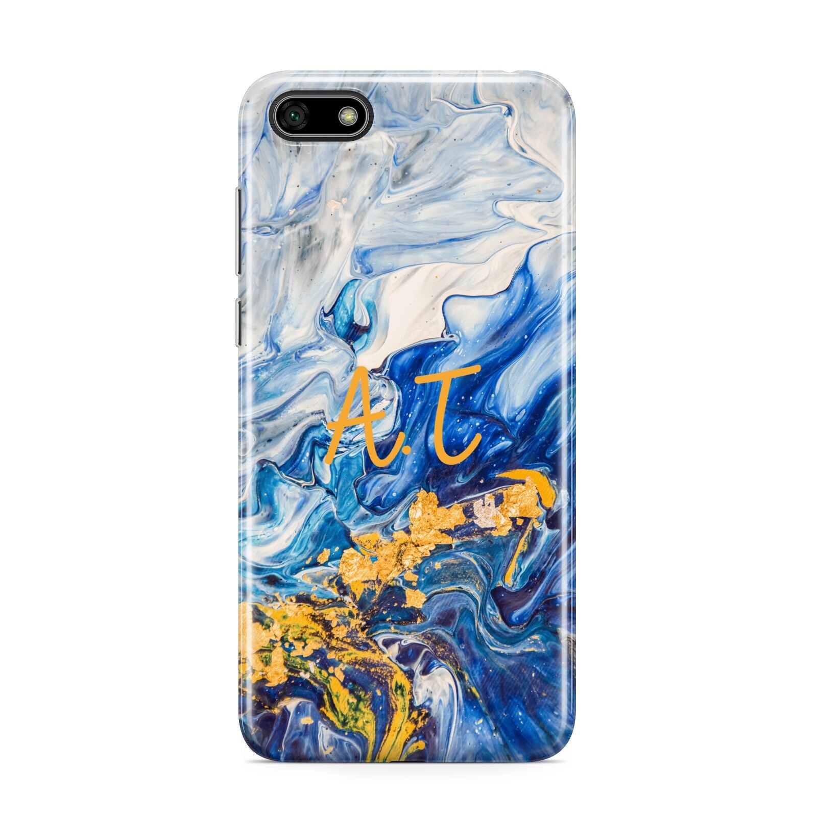 Blue And Gold Marble Huawei Y5 Prime 2018 Phone Case