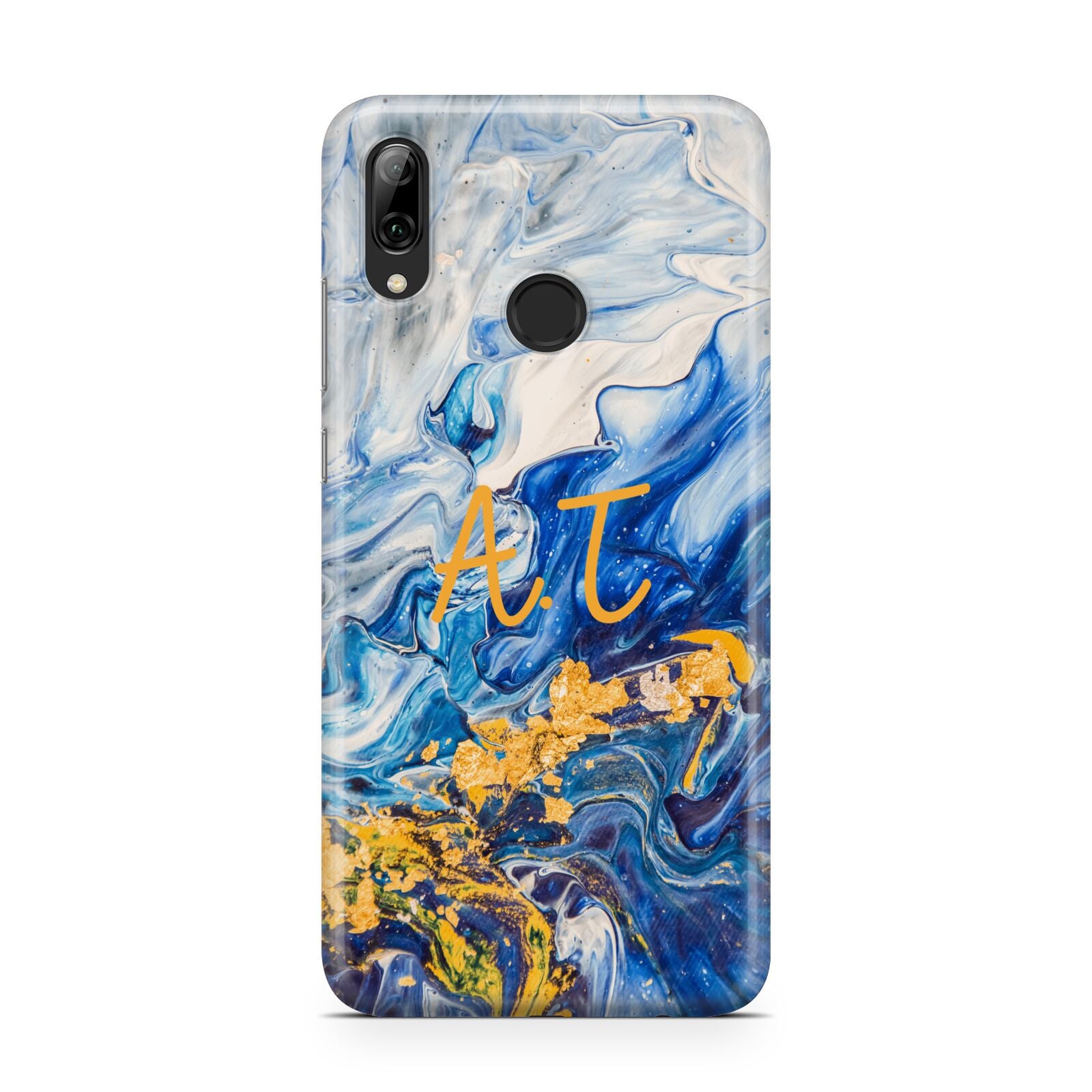 Blue And Gold Marble Huawei Y7 2019