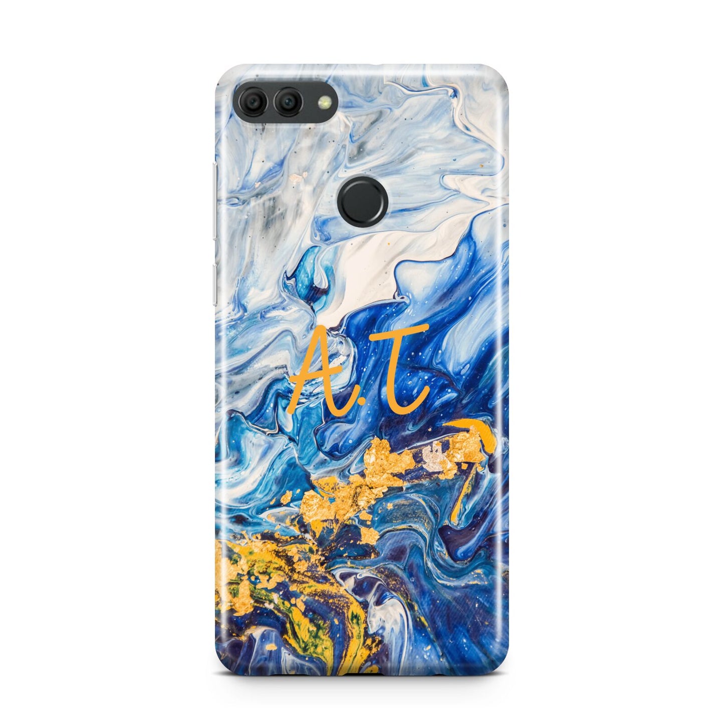 Blue And Gold Marble Huawei Y9 2018