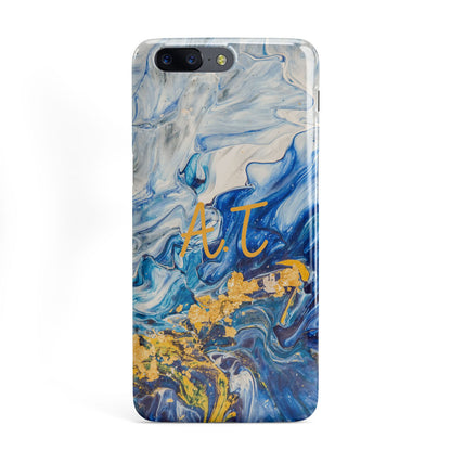 Blue And Gold Marble OnePlus Case