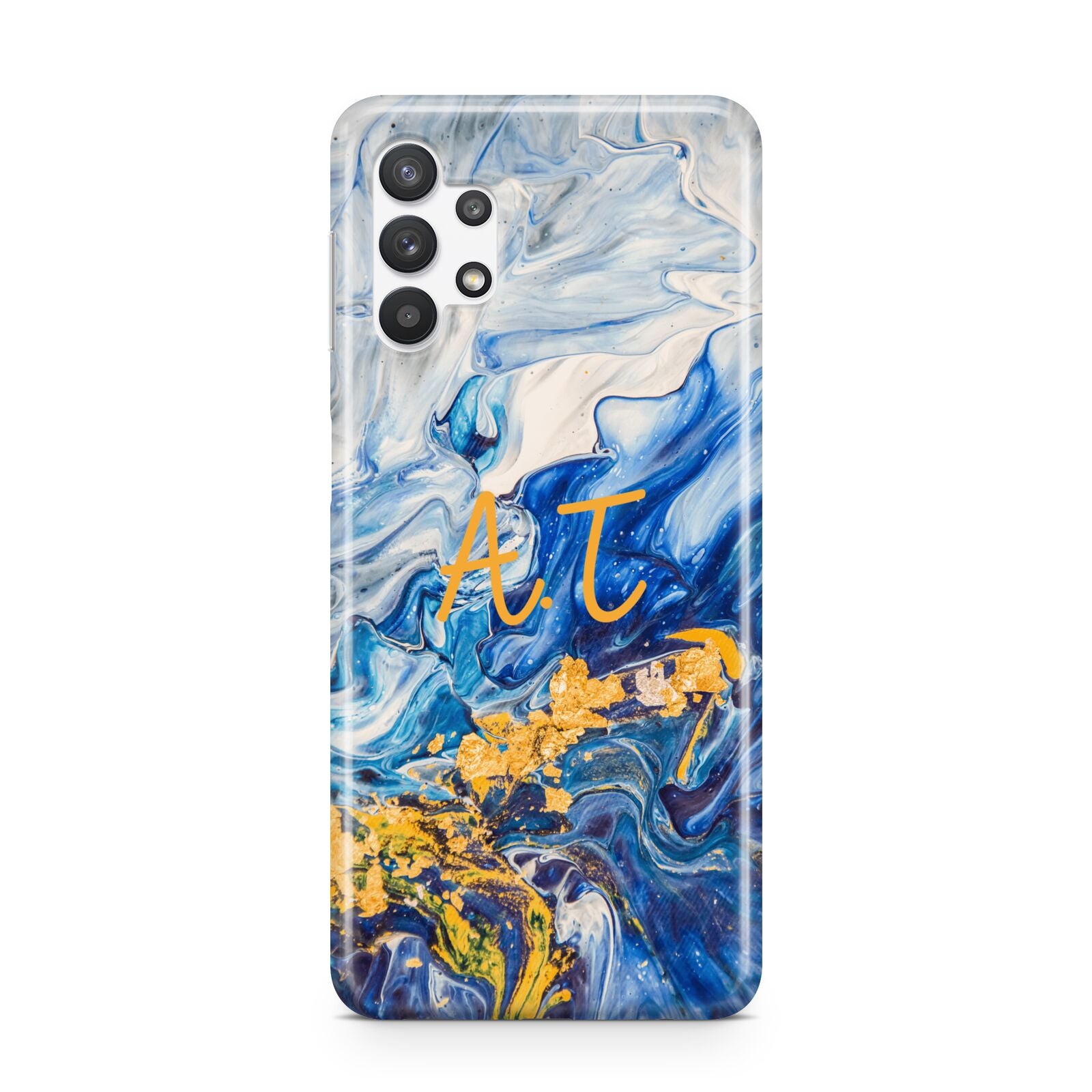 Blue And Gold Marble Samsung A32 5G Case