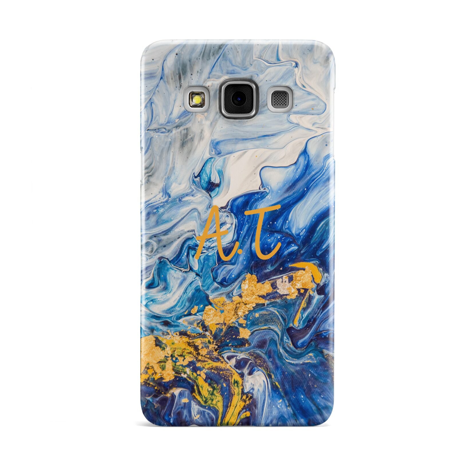 Blue And Gold Marble Samsung Galaxy A3 Case