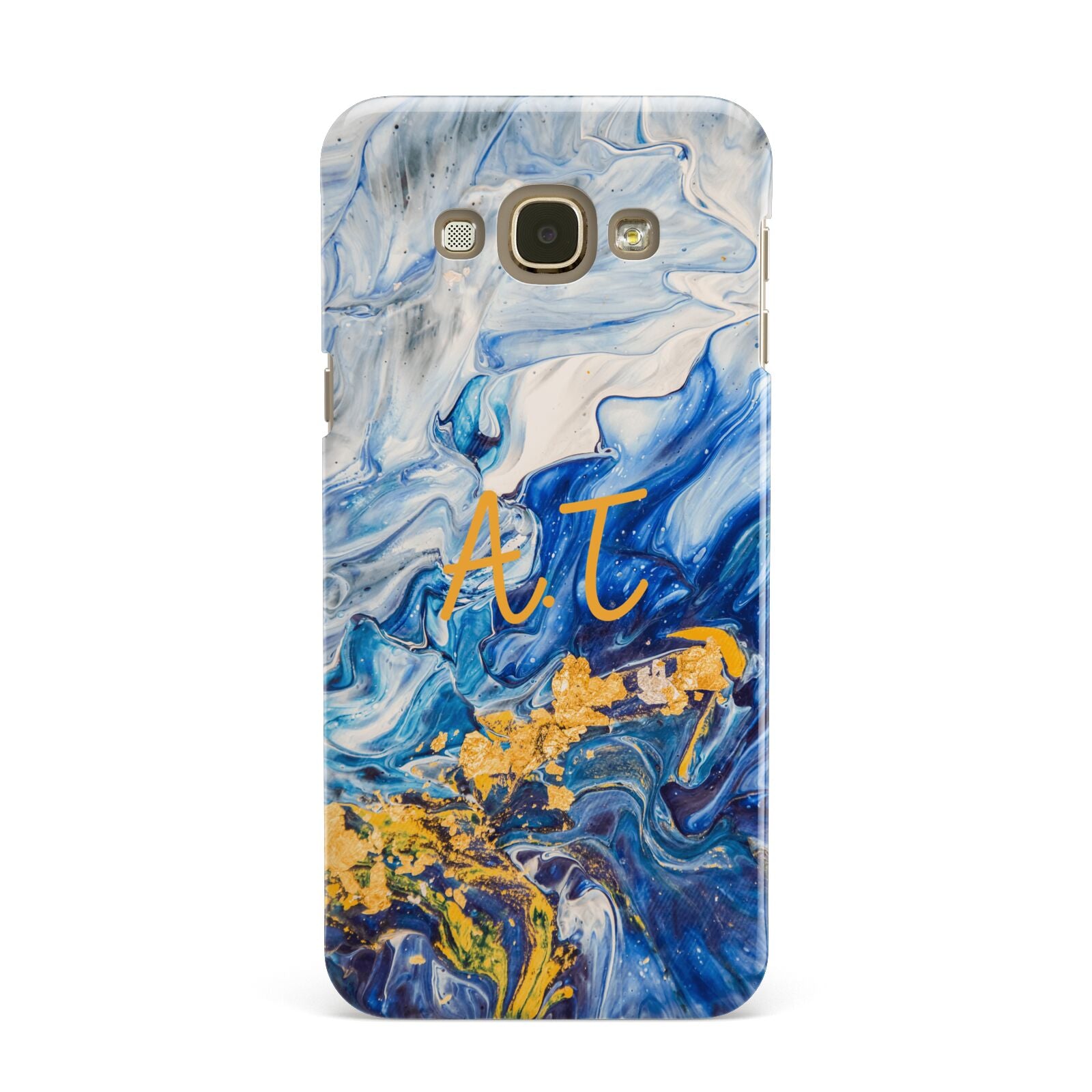 Blue And Gold Marble Samsung Galaxy A8 Case