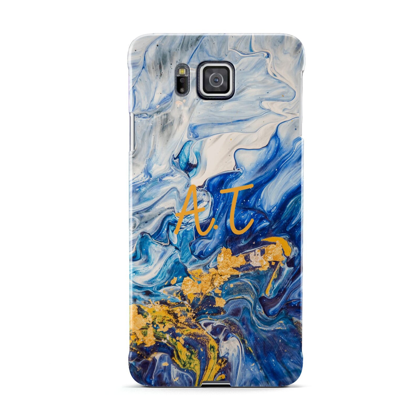 Blue And Gold Marble Samsung Galaxy Alpha Case