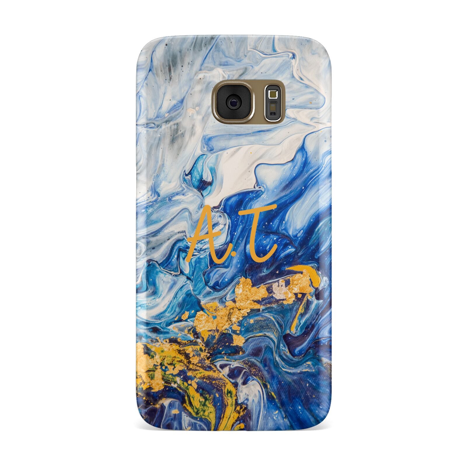 Blue And Gold Marble Samsung Galaxy Case