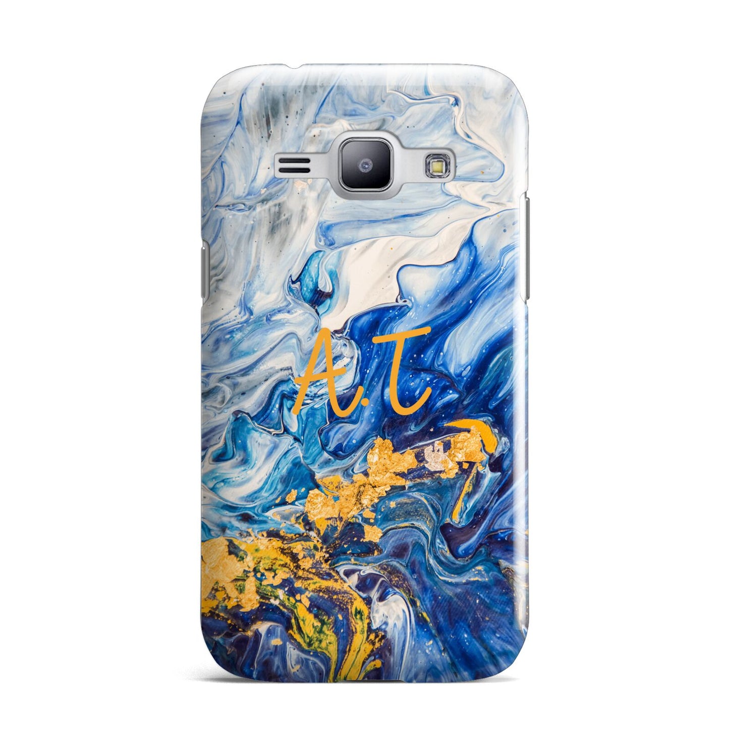 Blue And Gold Marble Samsung Galaxy J1 2015 Case