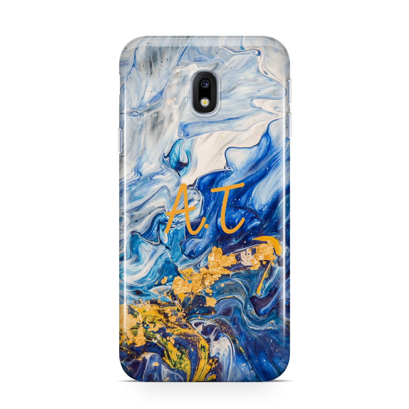 Blue And Gold Marble Samsung Galaxy J3 2017 Case