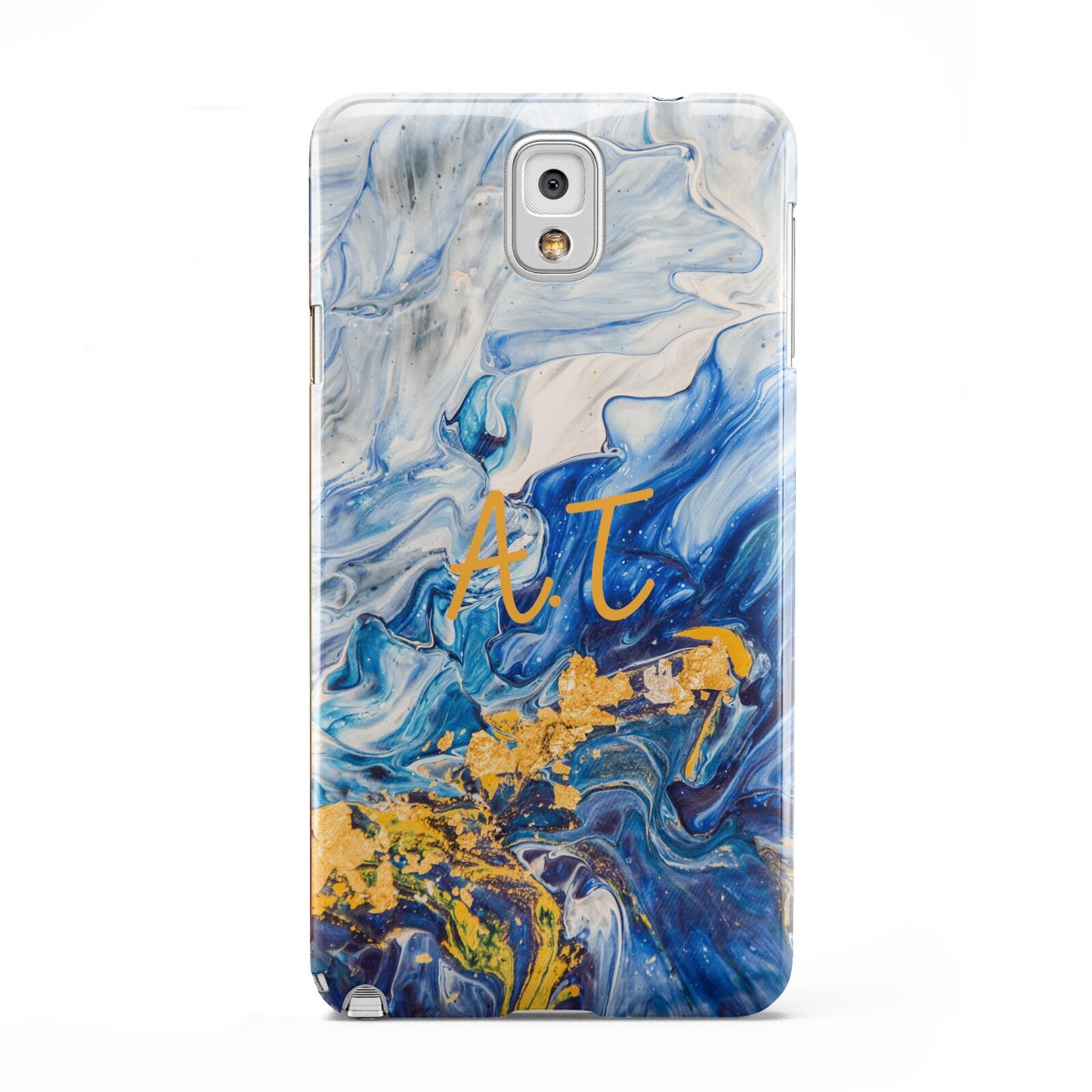 Blue And Gold Marble Samsung Galaxy Note 3 Case