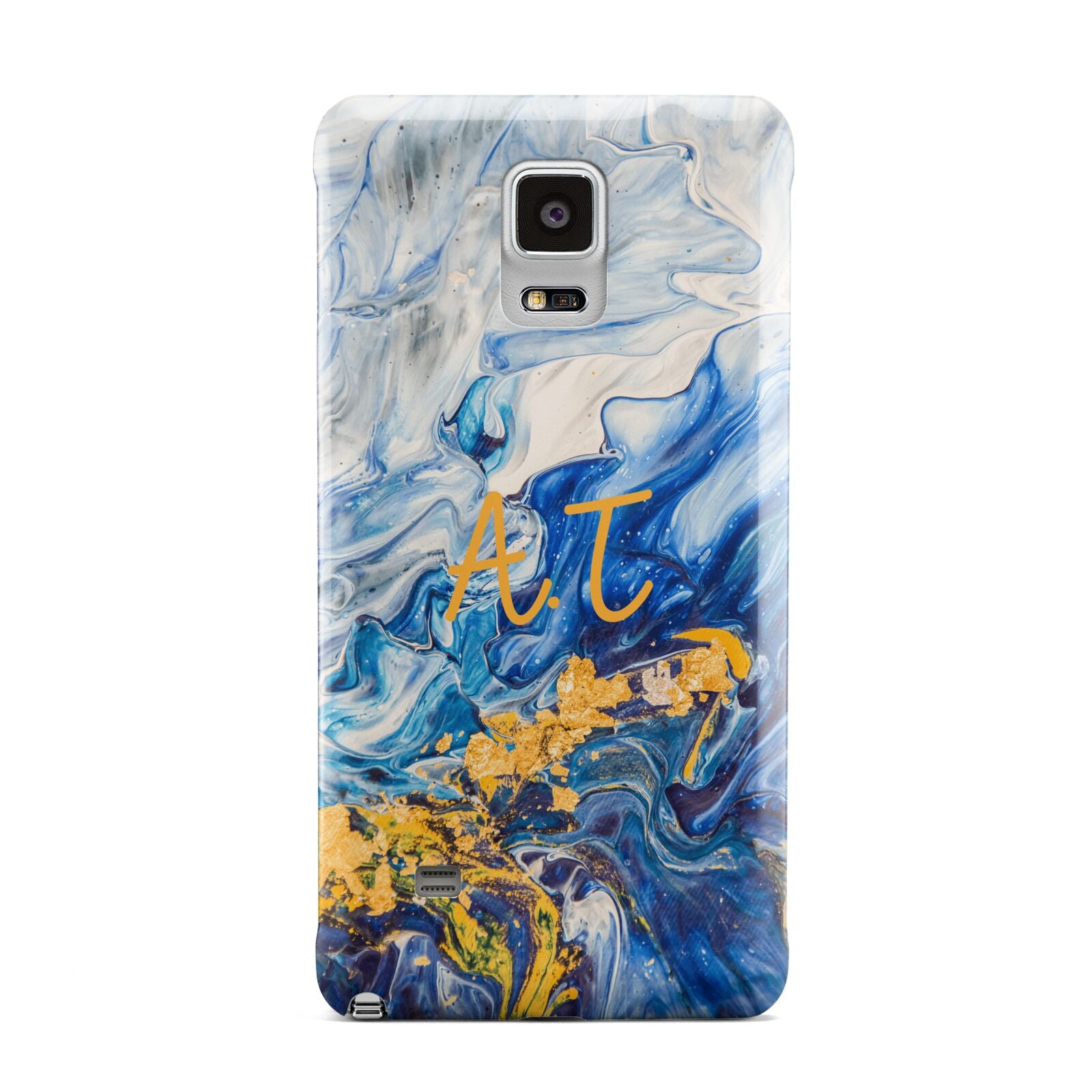 Blue And Gold Marble Samsung Galaxy Note 4 Case