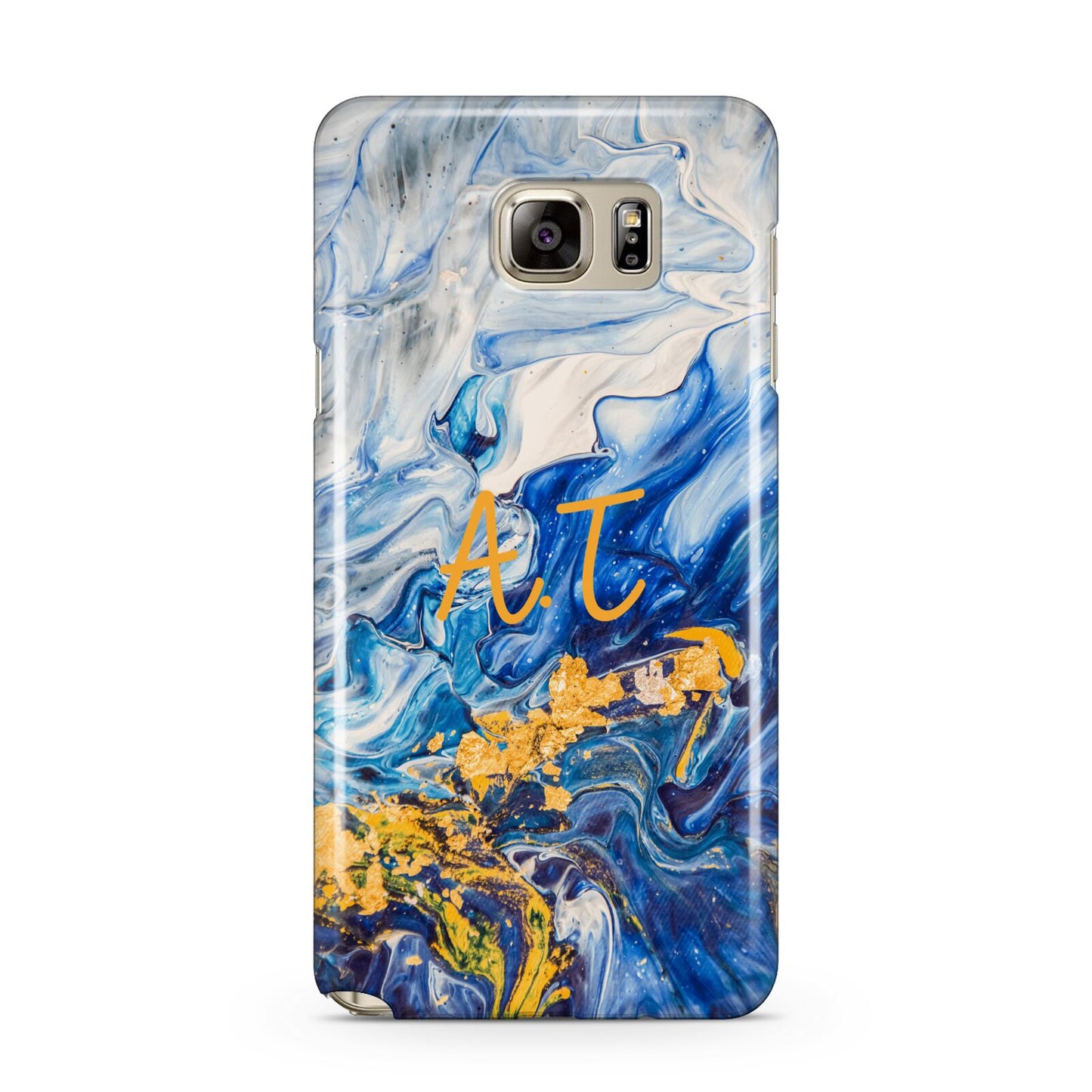 Blue And Gold Marble Samsung Galaxy Note 5 Case