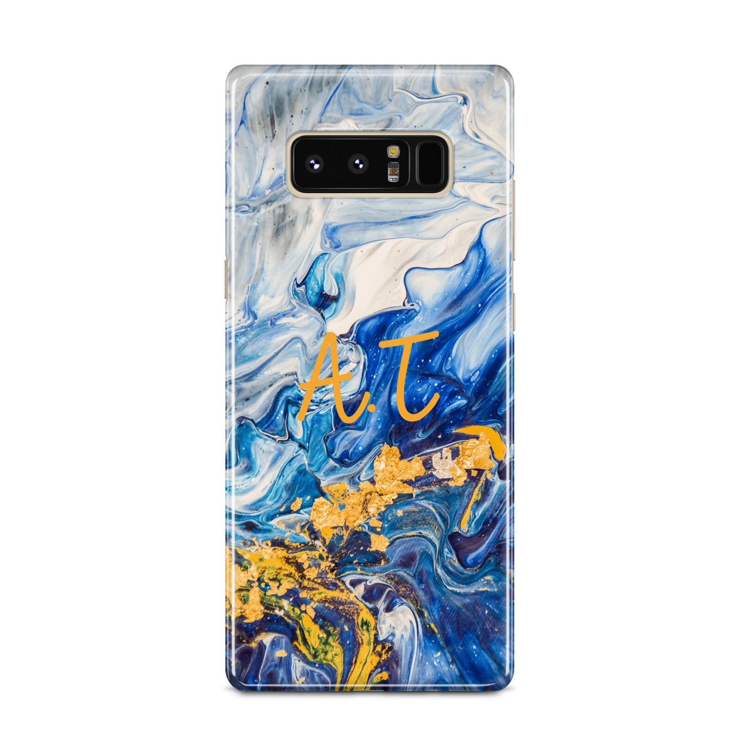 Blue And Gold Marble Samsung Galaxy Note 8 Case