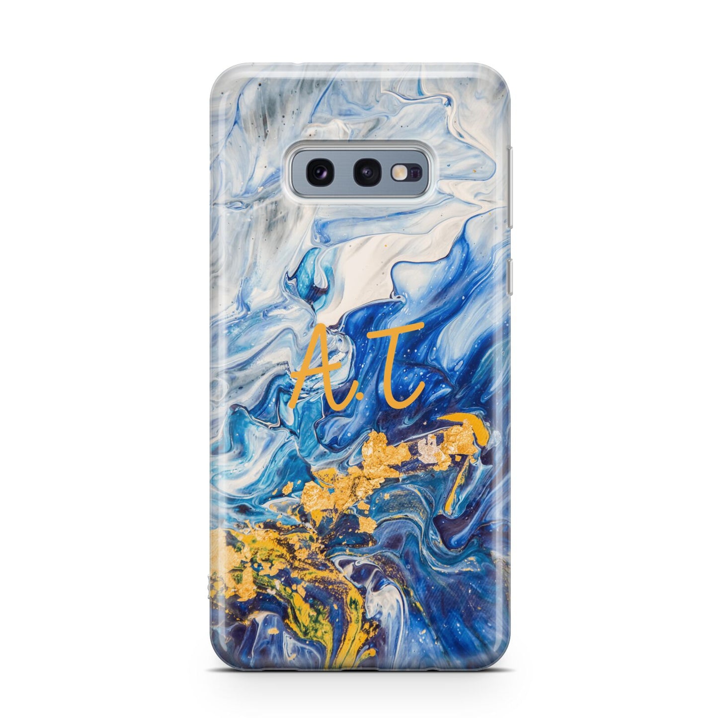 Blue And Gold Marble Samsung Galaxy S10E Case