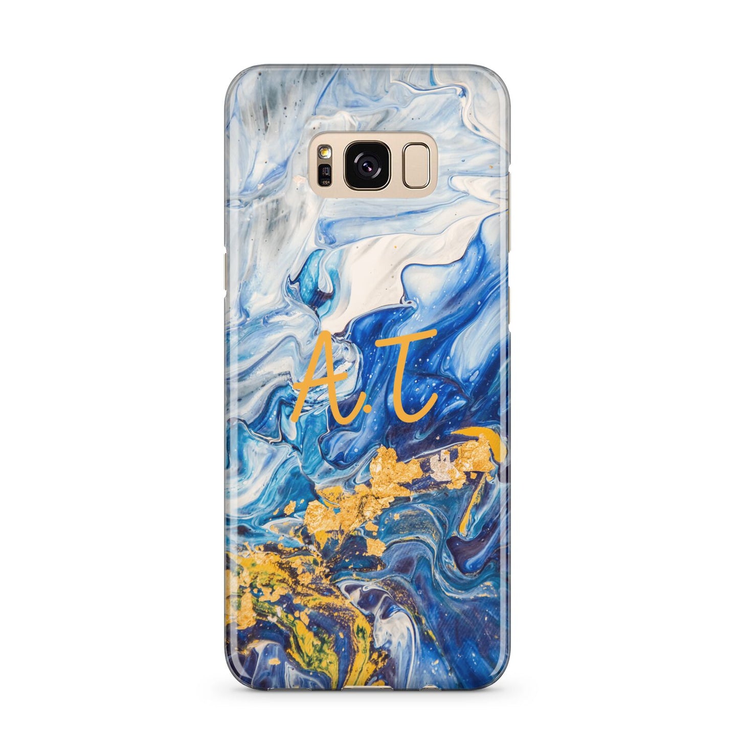 Blue And Gold Marble Samsung Galaxy S8 Plus Case