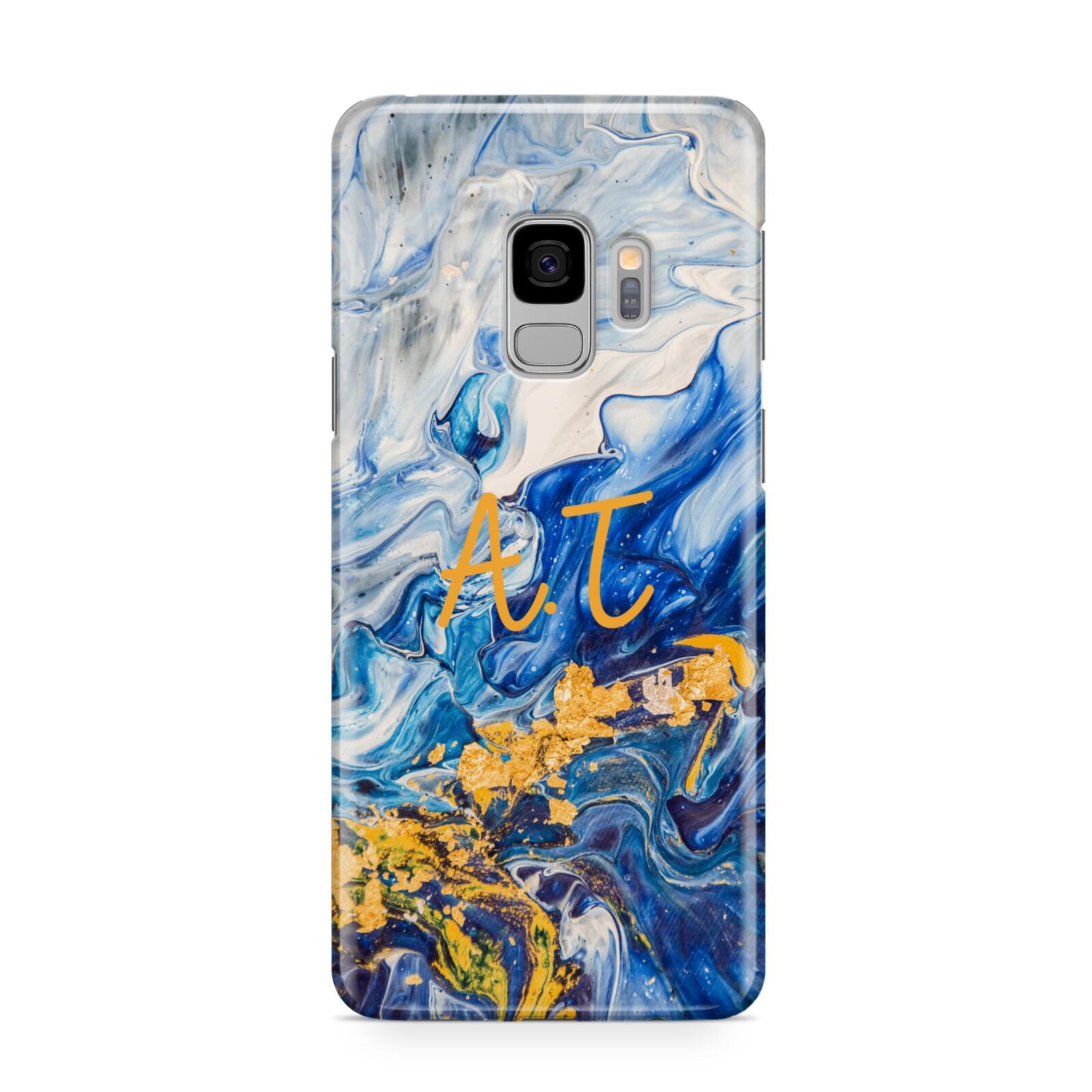 Blue And Gold Marble Samsung Galaxy S9 Case