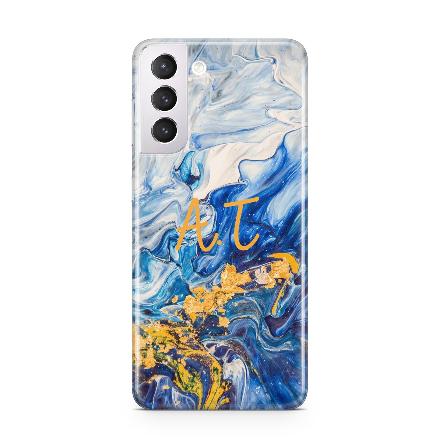 Blue And Gold Marble Samsung S21 Case