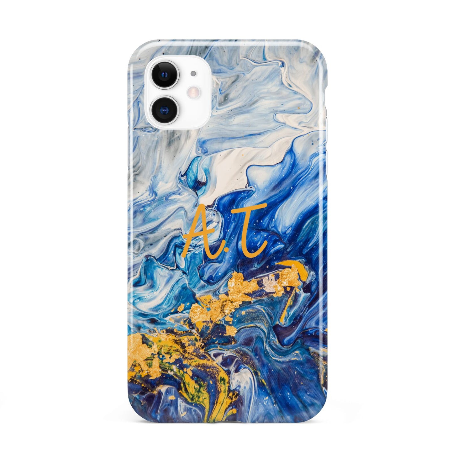Blue And Gold Marble iPhone 11 3D Tough Case