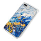 Blue And Gold Marble iPhone 8 Plus Bumper Case on Silver iPhone Alternative Image